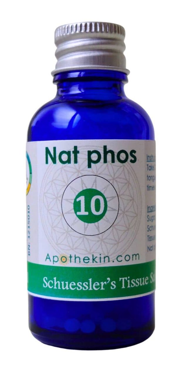 Nat. phos. Tissue Salt - (pH balance, liver & immune tonic)
